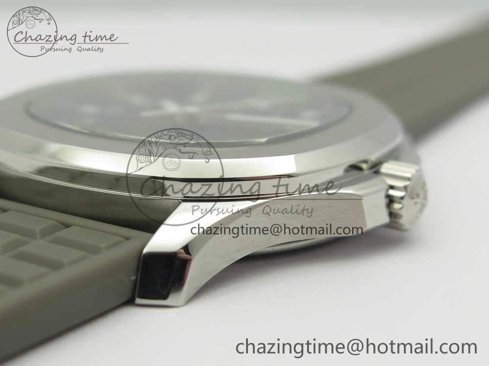 Aquanaut 5067A SS Bezel JJF 1:1 Best Edition Gray Textured Dial on Gray Rubber Strap AE23