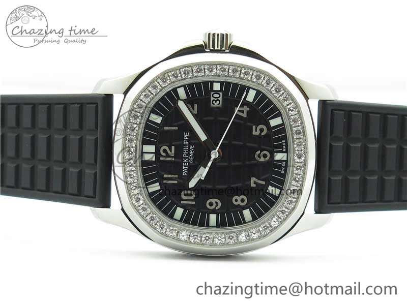 Aquanaut 5067A SS PPF 1:1 Best Edition Black Textured Dial on Black Rubber Strap AE23 (Free Box)