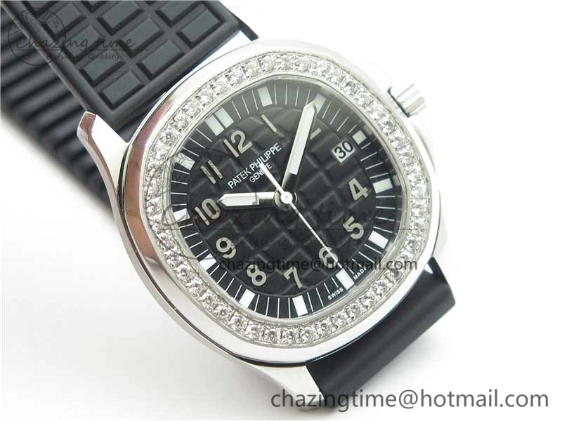 Aquanaut 5067A SS PPF 1:1 Best Edition Black Textured Dial on Black Rubber Strap AE23 (Free Box)