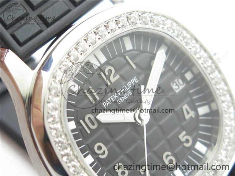 Aquanaut 5067A SS PPF 1:1 Best Edition Black Textured Dial on Black Rubber Strap AE23 (Free Box)