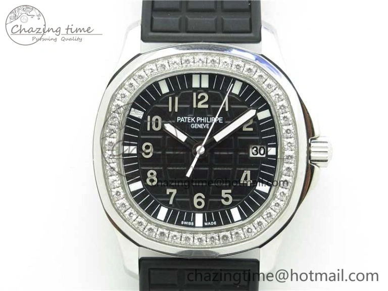 Aquanaut 5067A SS PPF 1:1 Best Edition Black Textured Dial on Black Rubber Strap AE23 (Free Box)