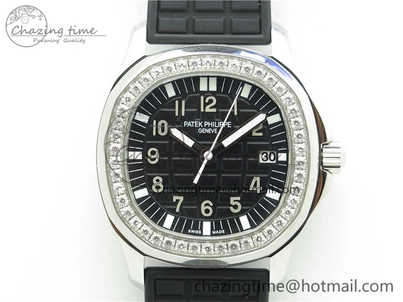 Aquanaut 5067A SS PPF 1:1 Best Edition Black Textured Dial on Black Rubber Strap AE23 (Free Box)