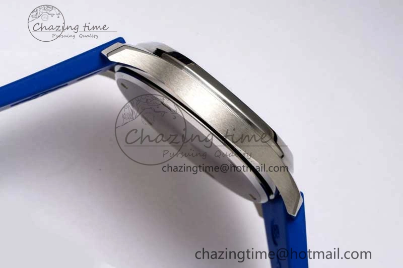 Aquanaut 5067A SS PPF 1:1 Best Edition Blue Textured Dial Red Hand on Blue Rubber Strap RONDA Quartz