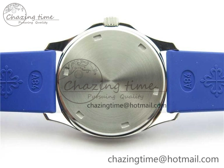 Aquanaut 5067A SS PPF 1:1 Best Edition Blue Textured Dial on Blue Rubber Strap AE23 (Free Box)