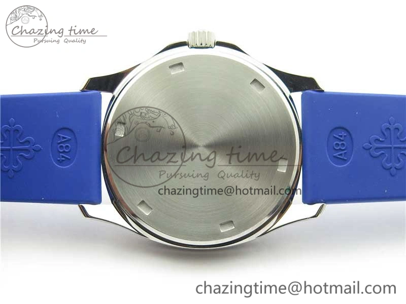 Aquanaut 5067A SS PPF 1:1 Best Edition Blue Textured Dial on Blue Rubber Strap AE23 (Free Box)