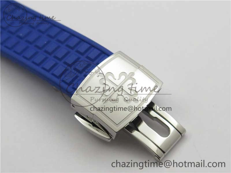 Aquanaut 5067A SS PPF 1:1 Best Edition Blue Textured Dial on Blue Rubber Strap AE23 (Free Box)
