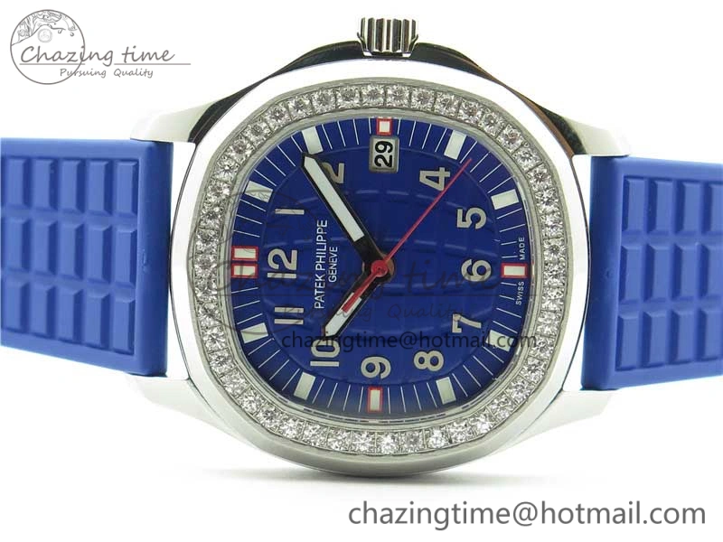 Aquanaut 5067A SS PPF 1:1 Best Edition Blue Textured Dial on Blue Rubber Strap AE23 (Free Box)