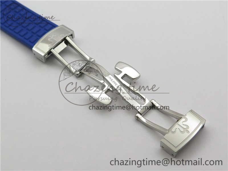 Aquanaut 5067A SS PPF 1:1 Best Edition Blue Textured Dial on Blue Rubber Strap AE23 (Free Box)
