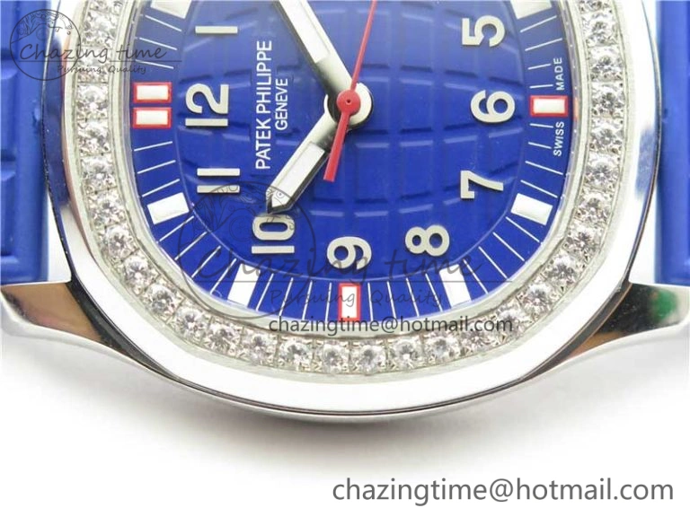 Aquanaut 5067A SS PPF 1:1 Best Edition Blue Textured Dial on Blue Rubber Strap AE23 (Free Box)