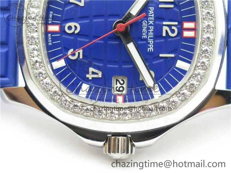 Aquanaut 5067A SS PPF 1:1 Best Edition Blue Textured Dial on Blue Rubber Strap AE23 (Free Box)