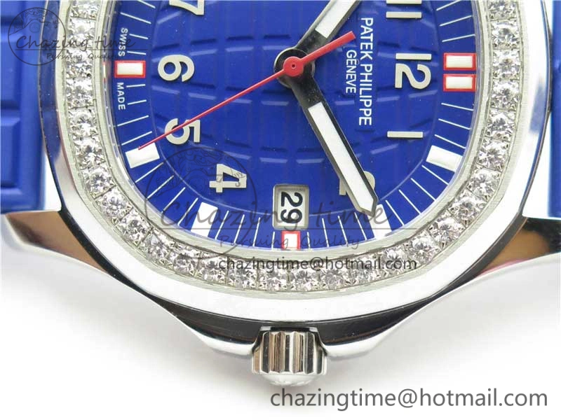 Aquanaut 5067A SS PPF 1:1 Best Edition Blue Textured Dial on Blue Rubber Strap AE23 (Free Box)