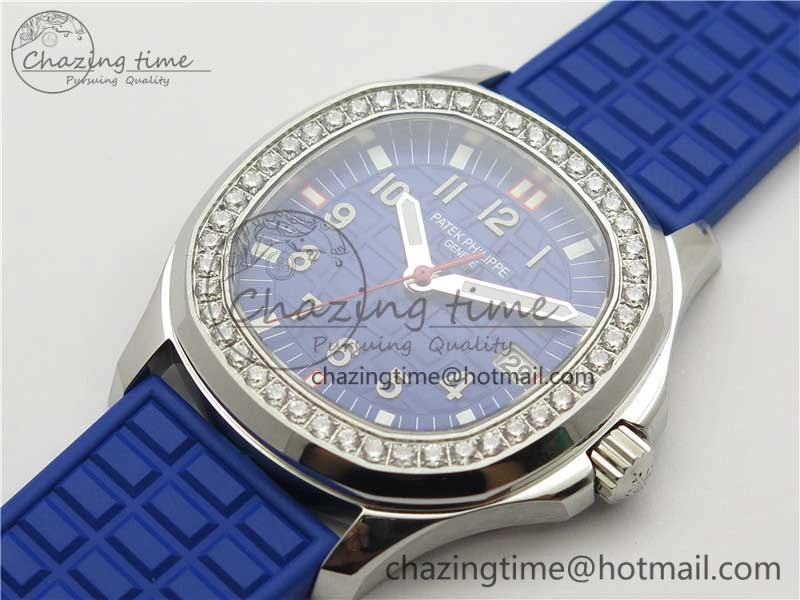 Aquanaut 5067A SS PPF 1:1 Best Edition Blue Textured Dial on Blue Rubber Strap AE23 (Free Box)