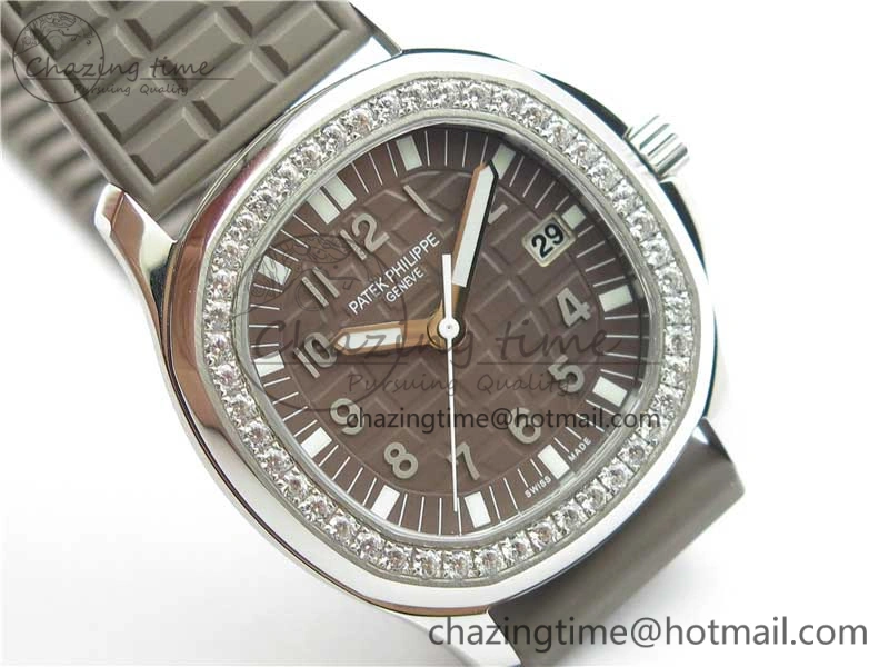 Aquanaut 5067A SS PPF 1:1 Best Edition Brown Textured Dial on Brown Rubber Strap AE23 (Free Box)