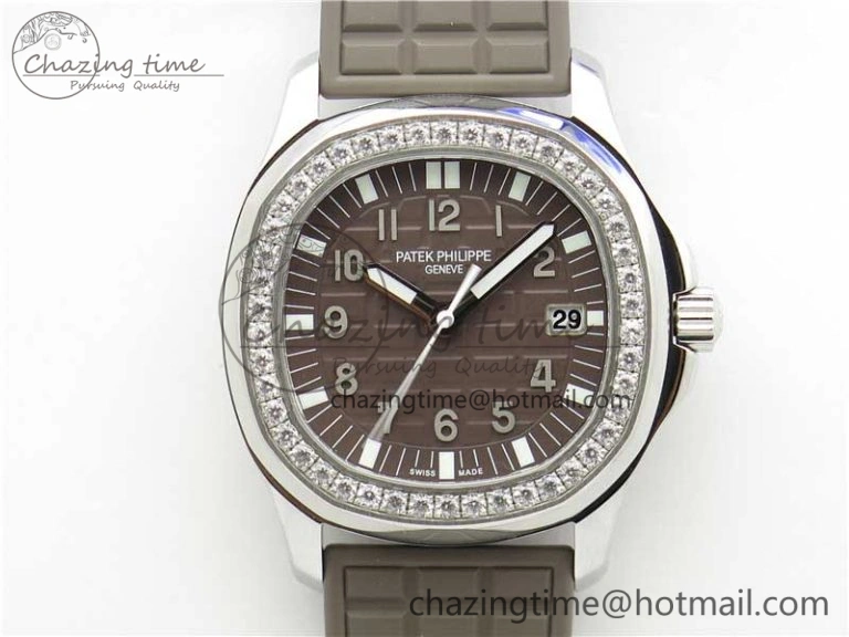 Aquanaut 5067A SS PPF 1:1 Best Edition Brown Textured Dial on Brown Rubber Strap AE23 (Free Box)