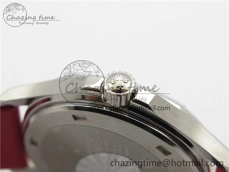 Aquanaut 5067A SS PPF 1:1 Best Edition Red Textured Dial on Red Rubber Strap AE23 (Free Box)