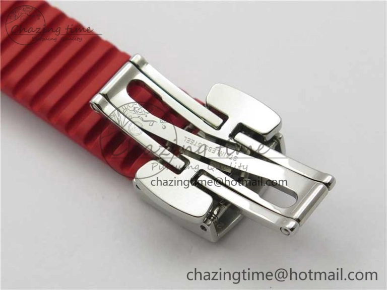 Aquanaut 5067A SS PPF 1:1 Best Edition Red Textured Dial on Red Rubber Strap AE23 (Free Box)