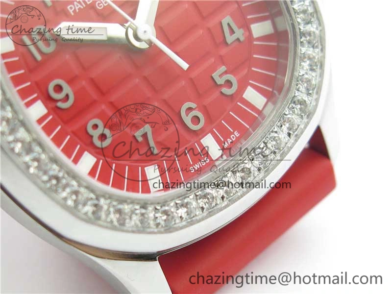 Aquanaut 5067A SS PPF 1:1 Best Edition Red Textured Dial on Red Rubber Strap AE23 (Free Box)