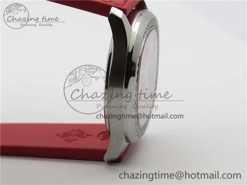 Aquanaut 5067A SS PPF 1:1 Best Edition Red Textured Dial on Red Rubber Strap AE23 (Free Box)
