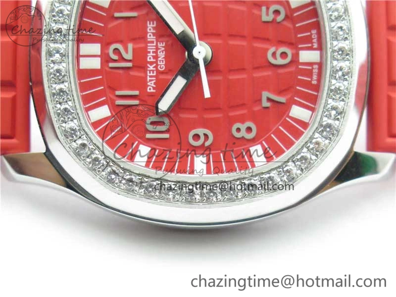 Aquanaut 5067A SS PPF 1:1 Best Edition Red Textured Dial on Red Rubber Strap AE23 (Free Box)