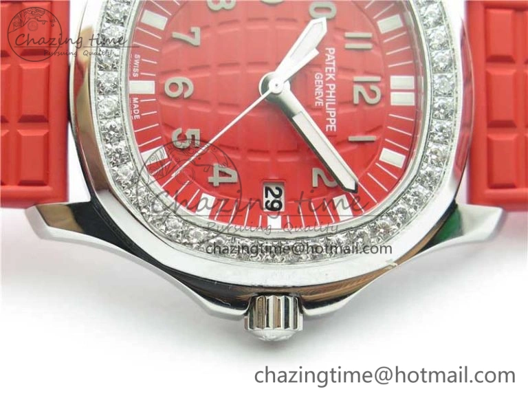 Aquanaut 5067A SS PPF 1:1 Best Edition Red Textured Dial on Red Rubber Strap AE23 (Free Box)