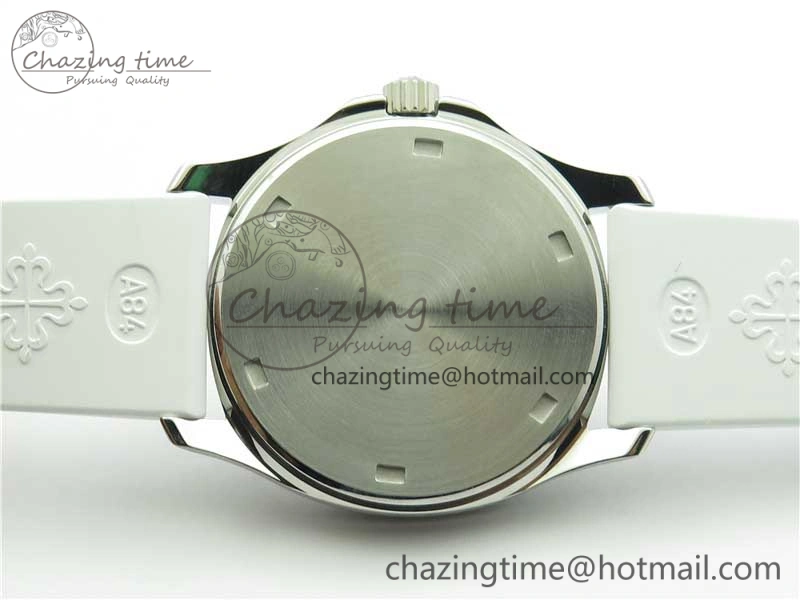 Aquanaut 5067A SS PPF 1:1 Best Edition White Textured Dial on White Rubber Strap AE23 (Free Box)