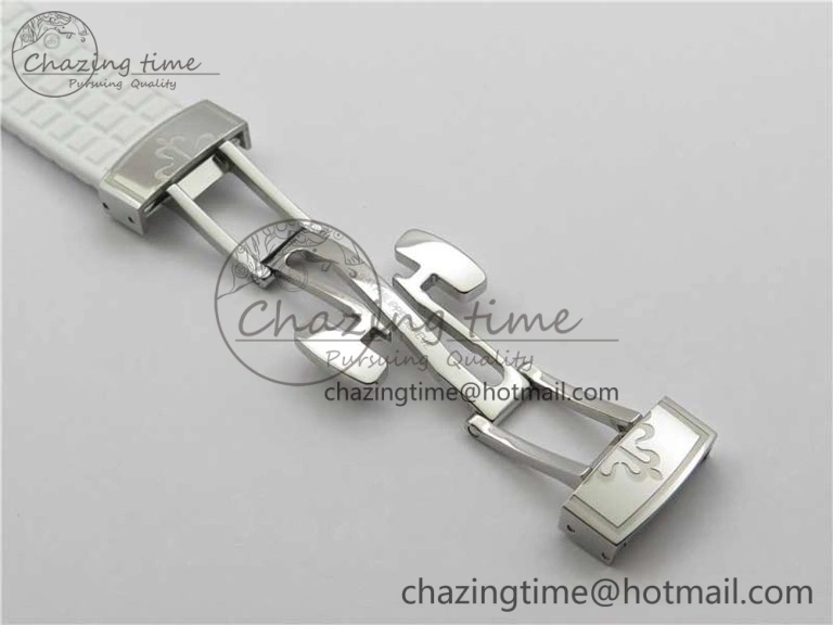 Aquanaut 5067A SS PPF 1:1 Best Edition White Textured Dial on White Rubber Strap AE23 (Free Box)