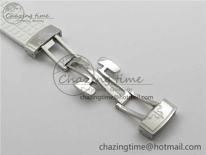 Aquanaut 5067A SS PPF 1:1 Best Edition White Textured Dial on White Rubber Strap AE23 (Free Box)