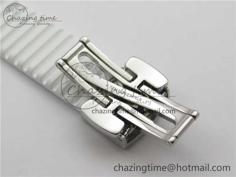 Aquanaut 5067A SS PPF 1:1 Best Edition White Textured Dial on White Rubber Strap AE23 (Free Box)