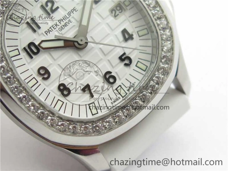Aquanaut 5067A SS PPF 1:1 Best Edition White Textured Dial on White Rubber Strap AE23 (Free Box)