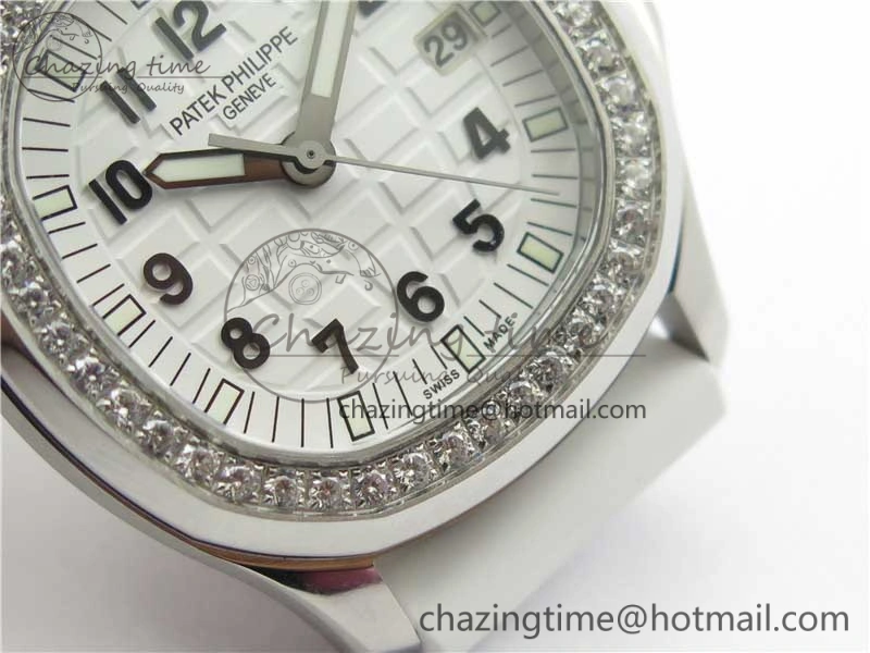 Aquanaut 5067A SS PPF 1:1 Best Edition White Textured Dial on White Rubber Strap AE23 (Free Box)