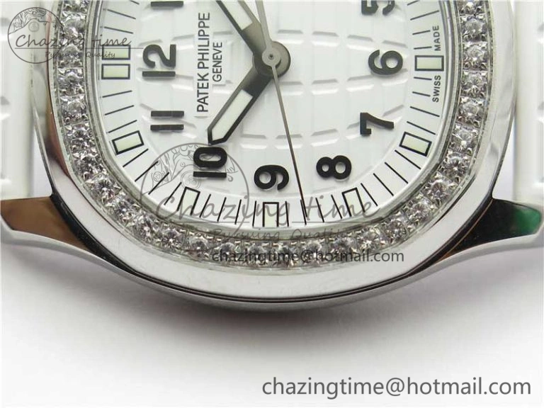 Aquanaut 5067A SS PPF 1:1 Best Edition White Textured Dial on White Rubber Strap AE23 (Free Box)
