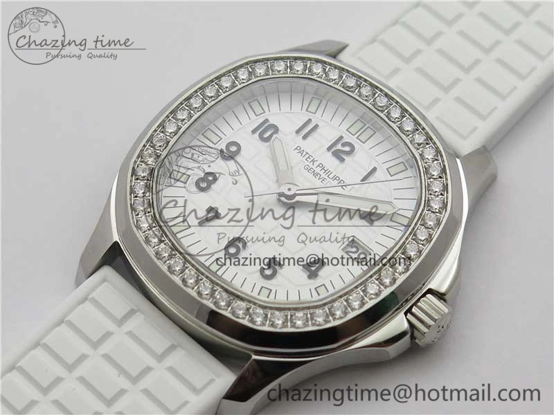 Aquanaut 5067A SS PPF 1:1 Best Edition White Textured Dial on White Rubber Strap AE23 (Free Box)