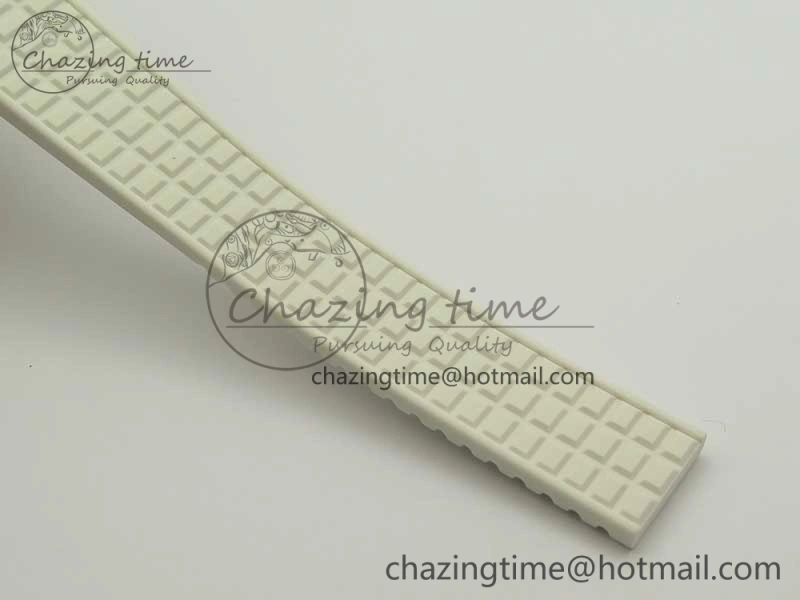 Aquanaut 5067A White JJF 1:1 Best Edition White Textured Dial on White Rubber Strap AE23