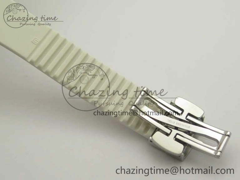 Aquanaut 5067A White JJF 1:1 Best Edition White Textured Dial on White Rubber Strap AE23