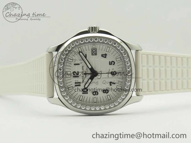 Aquanaut 5067A White JJF 1:1 Best Edition White Textured Dial on White Rubber Strap AE23