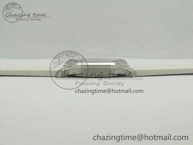 Aquanaut 5067A White JJF 1:1 Best Edition White Textured Dial on White Rubber Strap AE23