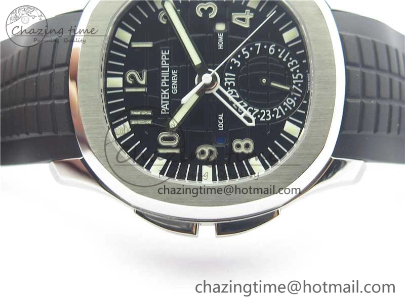 Aquanaut 5164A SS GRF Best Edition Black Dial on Black Rubber Strap A324 V2