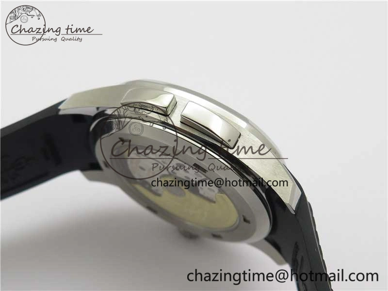Aquanaut 5164A SS ZF 1:1 Best Edition Black Dial on Black Rubber Strap A324