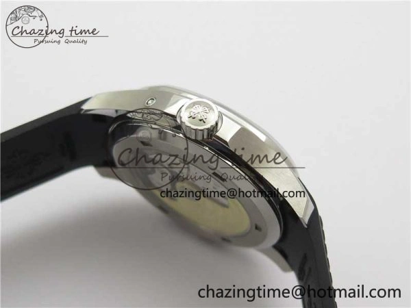 Aquanaut 5164A SS ZF 1:1 Best Edition Black Dial on Black Rubber Strap A324