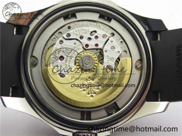 Aquanaut 5164A SS ZF 1:1 Best Edition Black Dial on Black Rubber Strap A324