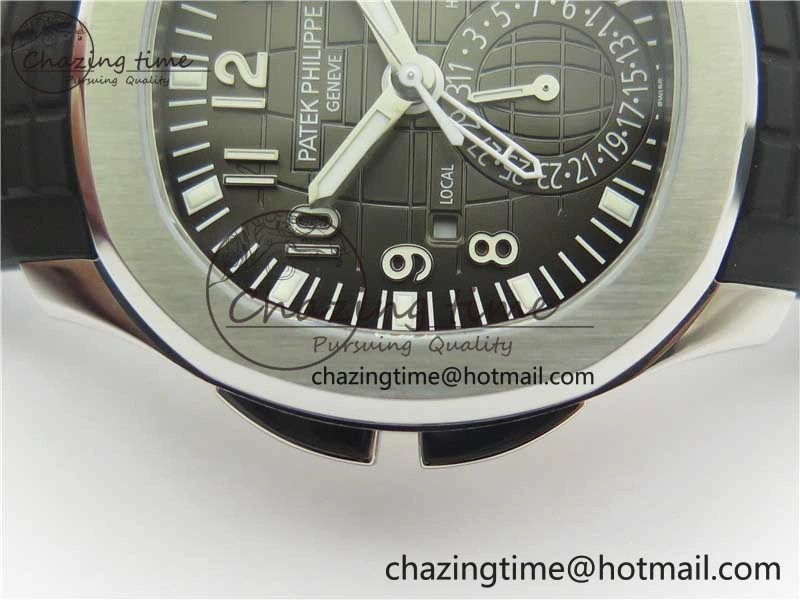 Aquanaut 5164A SS ZF 1:1 Best Edition Black Dial on Black Rubber Strap A324