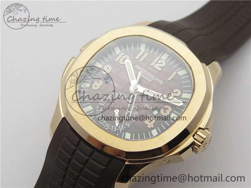 Aquanaut 5164R RG GRF Best Edition Brown Dial on Brown Rubber Strap A324 V2