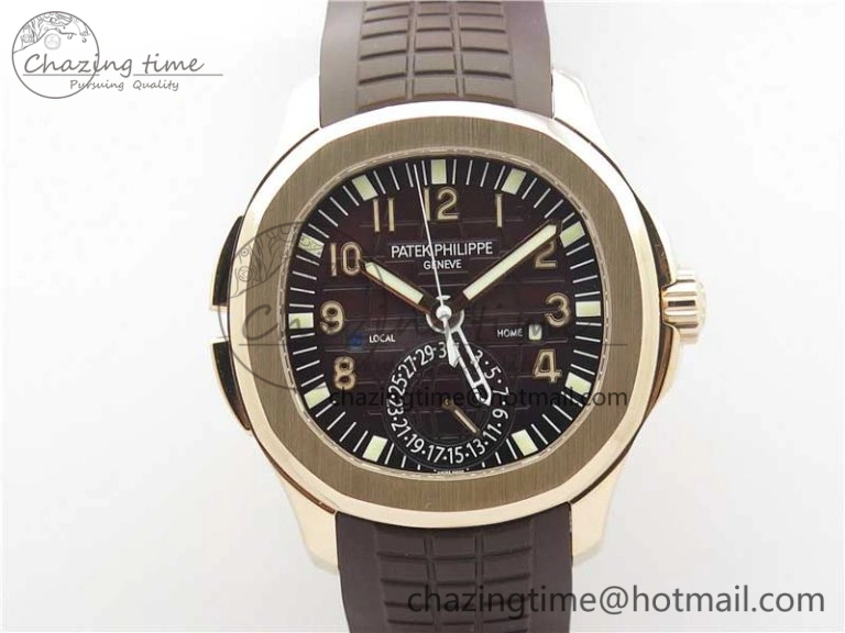 Aquanaut 5164R RG GRF Best Edition Brown Dial on Brown Rubber Strap A324 V2