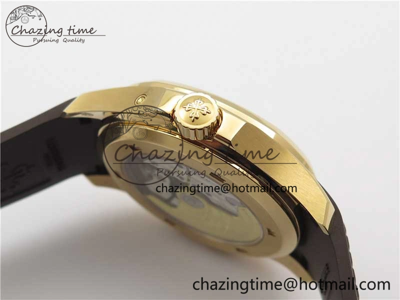 Aquanaut 5164R RG ZF 1:1 Best Edition Brown Dial on Brown Rubber Strap A324