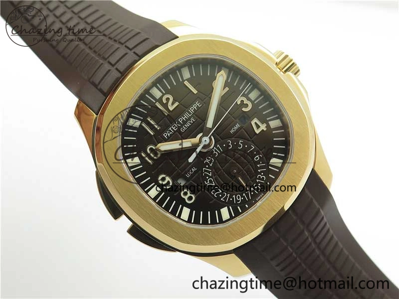 Aquanaut 5164R RG ZF 1:1 Best Edition Brown Dial on Brown Rubber Strap A324