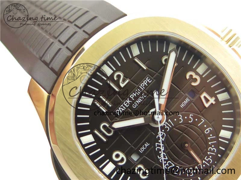 Aquanaut 5164R RG ZF 1:1 Best Edition Brown Dial on Brown Rubber Strap A324
