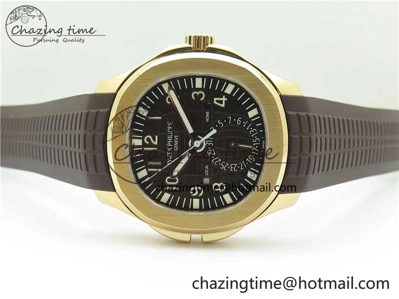 Aquanaut 5164R RG ZF 1:1 Best Edition Brown Dial on Brown Rubber Strap A324