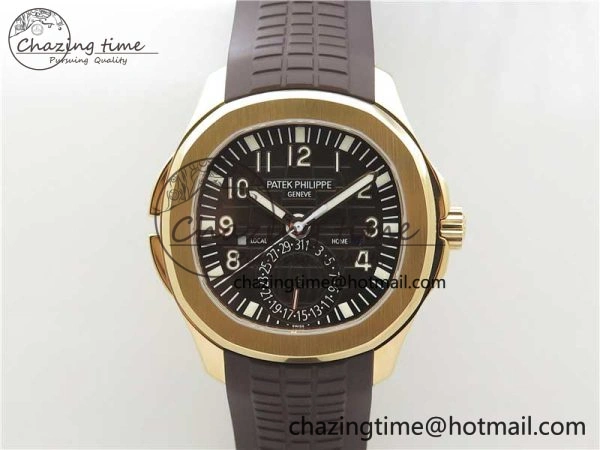 Aquanaut 5164R RG ZF 1:1 Best Edition Brown Dial on Brown Rubber Strap A324