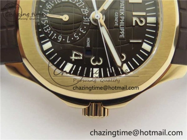 Aquanaut 5164R RG ZF 1:1 Best Edition Brown Dial on Brown Rubber Strap A324