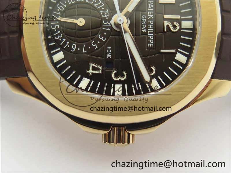 Aquanaut 5164R RG ZF 1:1 Best Edition Brown Dial on Brown Rubber Strap A324